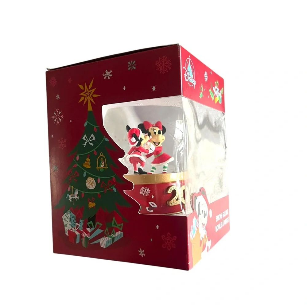 Disney 2020 Holiday Mickey & Minnie Mouse‎ Exclusive Snow Globe NEW